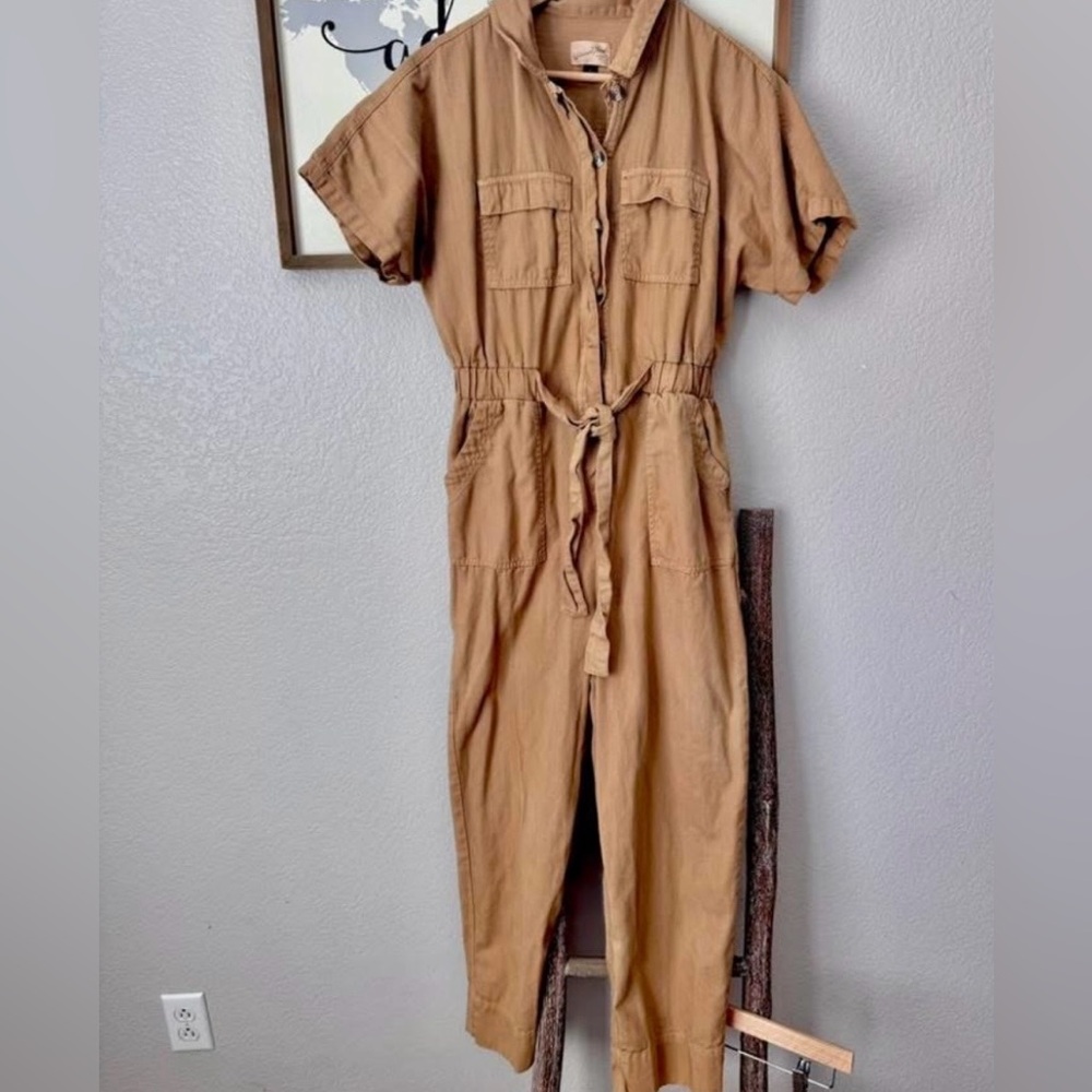 Universal Thread tan cotton utility jumpsuit small